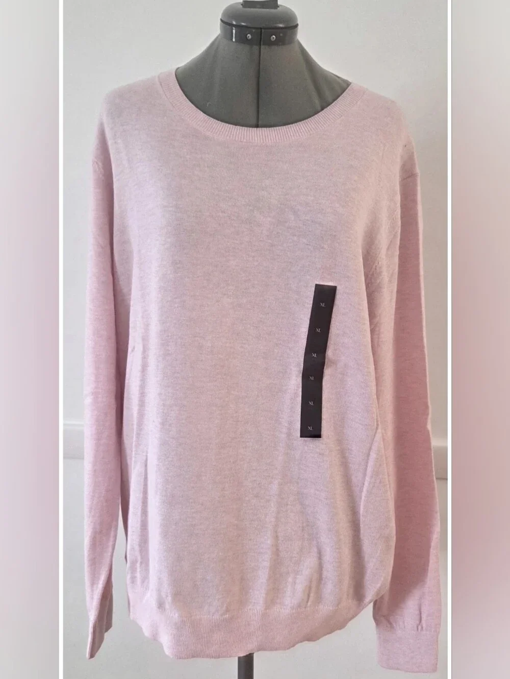 Banana Republic ECO NEW NWT Dress/Casual Light Pink Sweater Mens XL cotton Blend